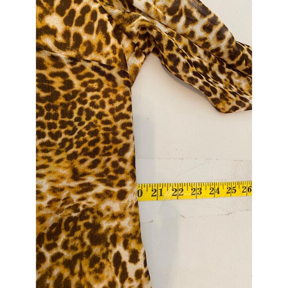 Evan-Picone Womens Leopard Print Button-Up Blouse Size 12 - Picture 7 of 9